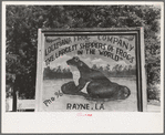 Sign of frog company, Rayne, Louisiana