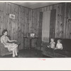 Living room in project home, Lake Dick, Arkansas