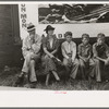 Family waiting for parade, National Rice Festival, Crowley, Louisiana