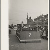 Float of the state of Louisiana drawing attention to the public welfare tax, National Rice Festival, Crowley, Louisiana