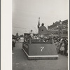 Float of the state of Louisiana drawing attention to the public welfare tax, National Rice Festival, Crowley, Louisiana