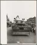 Float with large bowl of rice, National Rice Festival, Crowley, Louisiana