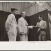 Magician giving performance, state fair, Donaldsonville, Louisiana