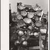 Display of headlights at junkyard, Abbeville, Louisiana