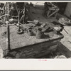Workbench of junkyard owner, near Abbeville, Louisiana