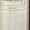 The Reform advocate