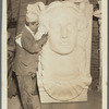 Attilio at work on large sculpture head