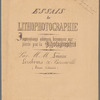 Title page of Essais de Lithophotographie, Impressions obtennes directement sur pierre par la photographie. Par M. M. Lemercier, Lerebours & Bareswille, (Davanne Collaborateur), Imp Lemercier Paris, dedicated to Fizeau