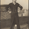 Frank Thompson in sailor uniform on rooftop