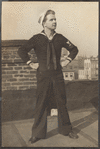 Frank Thompson in sailor uniform on rooftop