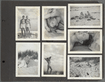Scrapbook page with photographs from the beach