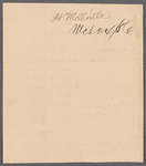 Letter to Dix & Edwards