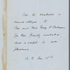 Letter to George P. Putnam and Victorine Haven Putnam