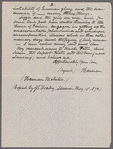 Letter to Maria Gansevoort Melville