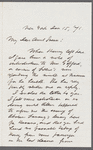 Letter to Susan Lansing Gansevoort