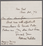 Letter to Susan Lansing Gansevoort