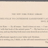 Letter to Catherine Gansevoort Lansing
