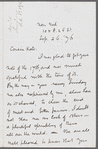 Letter to Catherine Gansevoort Lansing