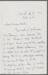 Letter to Catherine Gansevoort Lansing