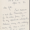 Letter to Catherine Melville Hoadley