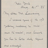 Letter to Abraham Lansing