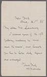Letter to Abraham Lansing
