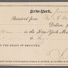 Receipt from the Clerk of the New-York Male High School to Allan Melville for payment of Herman and Allan Melville's tuition