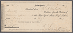 Receipt from the Clerk of the New-York Male High School to Allan Melville for payment of Herman and Allan Melville's tuition
