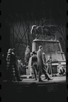 Louis Guss [left] and ensemble in the stage production Flora, the Red Menace