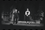 Joe E. Marks and Stephanie Hill in the stage production Flora, the Red Menace
