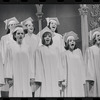 Stephanie Hill, Liza Minnelli [center] and ensemble in the stage production Flora, the Red Menace