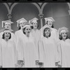 Stephanie Hill, Liza Minnelli [center] and ensemble in the stage production Flora, the Red Menace