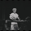 Dortha Duckworth playing the xylophone in a scene from the stage production Flora, the Red Menace