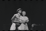 James Cresson and Dortha Duckworth in the stage production Flora, the Red Menace
