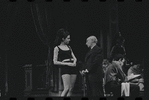 Stephanie Hill, Joe E. Marks and ensemble in the stage production Flora, the Red Menace