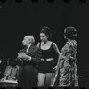 Joe E. Marks, Stephanie Hill and ensemble in the stage production Flora, the Red Menace