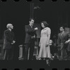 Joe E. Marks, Robert Kaye, Liza Minnelli, Stephanie Hill [far right partially cut out of frame] and unidentified others in the stage production Flora, the Red Menace