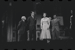 Joe E. Marks, Robert Kaye, Liza Minnelli and unidentified in the stage production Flora, the Red