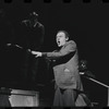 Bob Dishy and ensemble in the stage production Flora, the Red Menace
