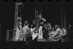 Liza Minnelli [left] Stephanie Hill [center] and ensemble in the stage production Flora, the Red