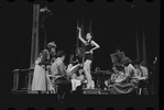 Liza Minnelli [left], Stephanie Hill [center] and ensemble in the stage production Flora, the Red