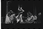 Liza Minnelli [left], Stephanie Hill [center] and ensemble in the stage production Flora, the Red