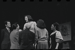 Robert Kaye [left], Liza Minnelli [center], Stephanie Hill [right] and ensemble in the stage 