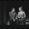 Bob Dishy and Cathryn Damon in the stage production Flora, the Red Menace