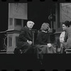 Joe E. Marks [right] and ensemble in the stage production Flora, the Red Menace