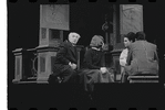 Joe E. Marks [right] and ensemble in the stage production Flora, the Red Menace