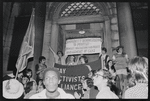 Gay Activist Alliance protest outside of 6th police precinct, Greenwich Village, New York