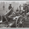 Russian prisoners wounded being brought in from Karelian front