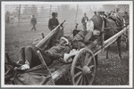 Russian prisoners wounded being brought in from Karelian front