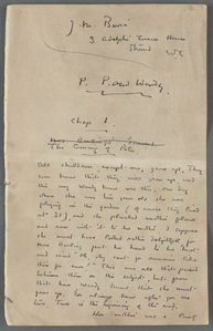 [Peter and Wendy] P.P. and Wendy. Holograph, signed and dated "Strand, June 27, 1911"